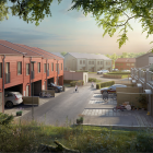 Gläntan är ett planerat projekt med radhus i olika storlek och ägandeform. Pressbild: Götenehus AB