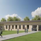 Harmånger Skola Nordanstig - Illustration Huvudentré i söder 2025-09-29.