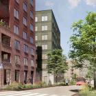 SKB kommer att bygga över 100 kooperativa hyresrätter i Henriksdalsbacken. Illustration: AIX Arkitekter