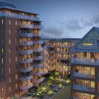 Visualisering av HSB brf Meteorologen i Arenastaden, Lund. Pressbild: HSB Regionalt