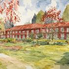 Illustration över äldreboende i Falun. Illustration: SR-K