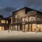 Landskronas nya simhall kvällsbild Bild: Norconsult JKAB