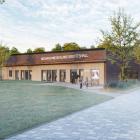 Gestaltningsskiss av planerad idrottshall i kvarteret Pastor Svane 1. Illustration: View Arkiteker