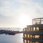 Peab Havtornet illustration över takterassen. Pressbild: Peab Projektutveckling