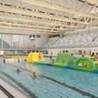 I det nya badhuset på Rosenlund är det tänkt att 50-metersbassängen ska vara flexibel för leksugna barn, motionärer och föreningsaktiva. Foto: Jönköping kommun