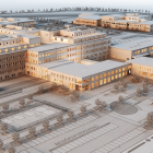 Kriminalvårdsanläggningen i Trelleborg. Visualisering av Krook & Tjäder