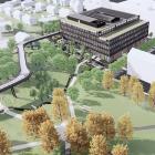Universitetsbyggnad i Trondheim. Pressbild: Skanska