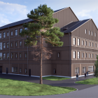 Vattenfalls nya kontors- och utbildningslokaler på Forsmarkshalvön. Pressbild: Vattenfall