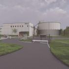 Ytvattenverk vid Långasjön i Karlshamns kommun. Illustration: Karlshamn Energi  Pressbild: Peab