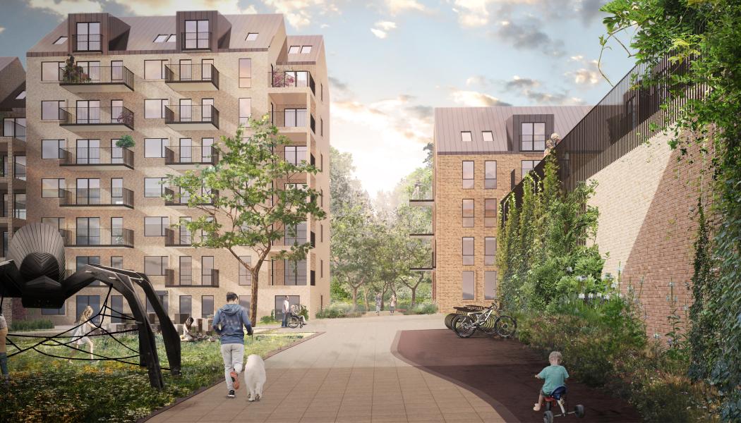Kvarter Ornitologen på Lövsångaren, Väster. Illustration: LKF AB