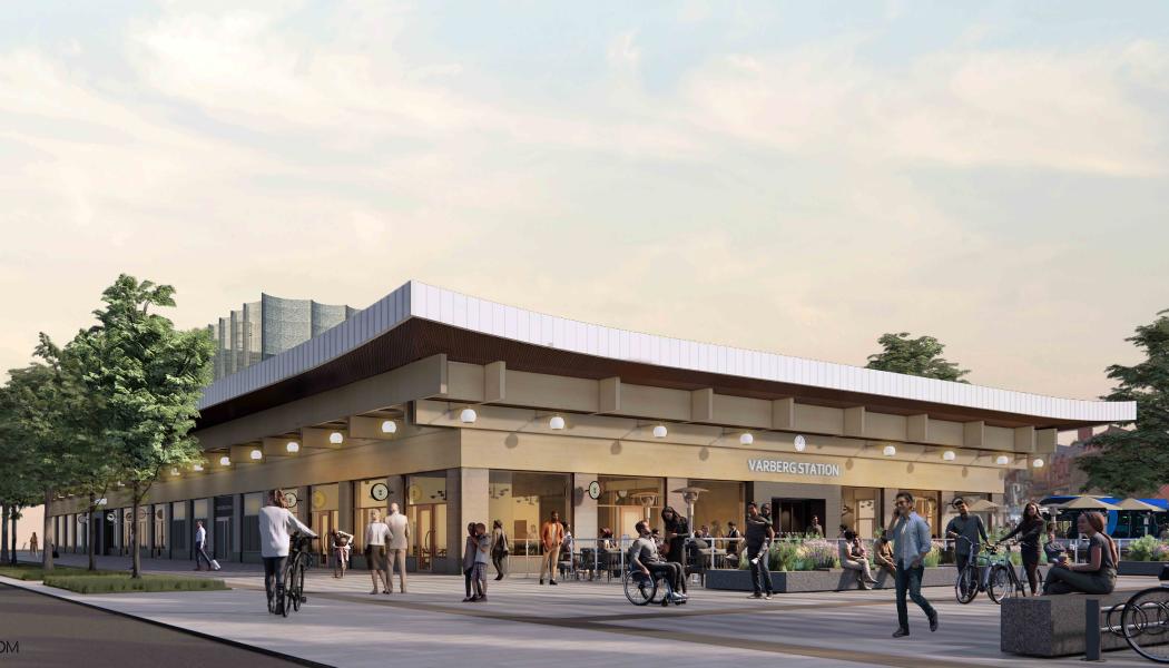 Inspirationen till stationsbyggnaden har arkitektbyrån Okidoki hämtat från den omgivande Halländska naturen med lätt vågformade tak och robusta material med lokal anknytning och lång livscykel såsom trä, sten och glas.
ILLUSTRATION: Tengbom
