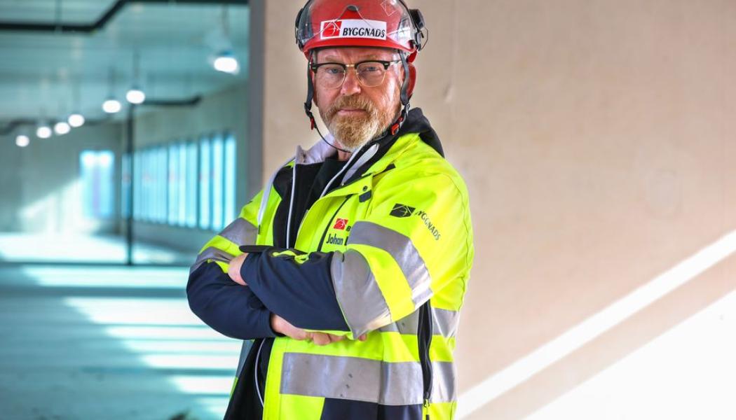 Johan Lindholm, förbundsordförande Byggnads.