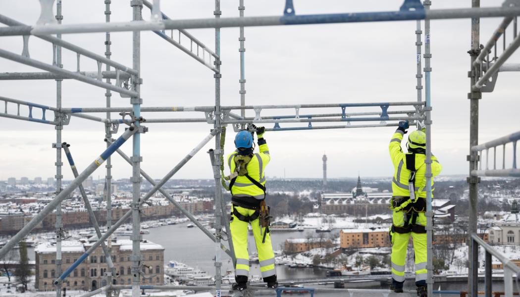 Henrik Montgomery/TT: Statistiska centralbyråns byggkostnadsindex ökade med 16,3 procent i januari, jämfört med samma månad förra året. Arkivbild.