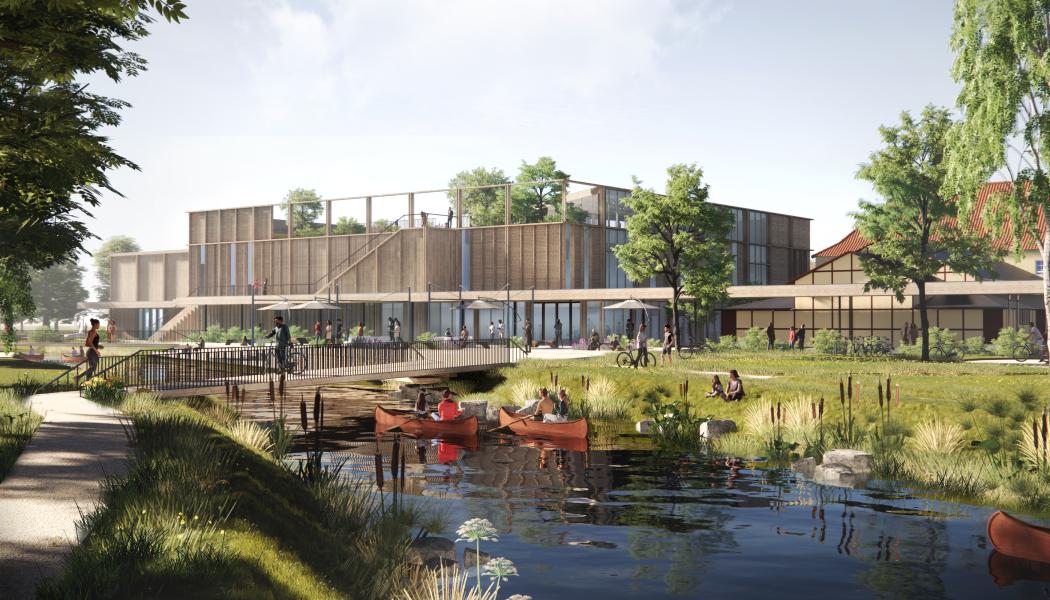 Pavillonen i framtiden. Illustration: C.F. Møller Architects