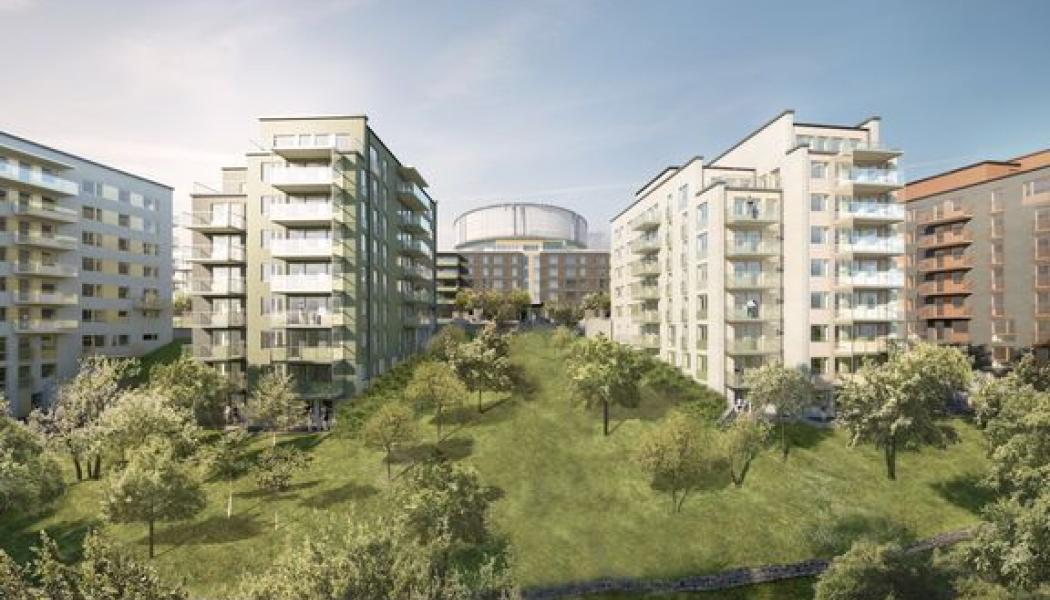 Tenstaterrassen. Visionsbild: Stockholms stad/ÅWL Arkitekter