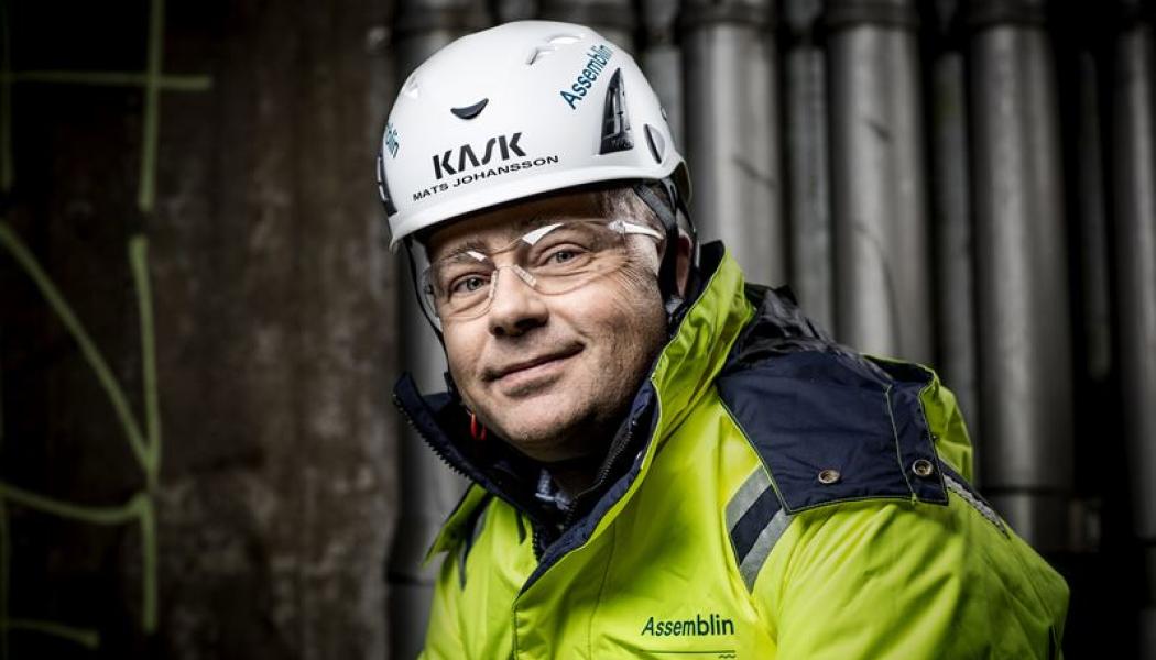 Mats Johansson, vd och koncernchef för Assemblin i varselkläder. Foto: Fond&Fond