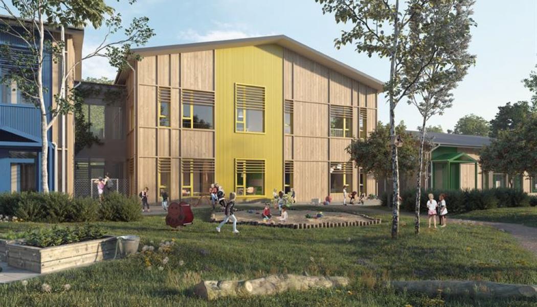 Peabs konceptförskola. Illustration: Liljewall Arkitekter