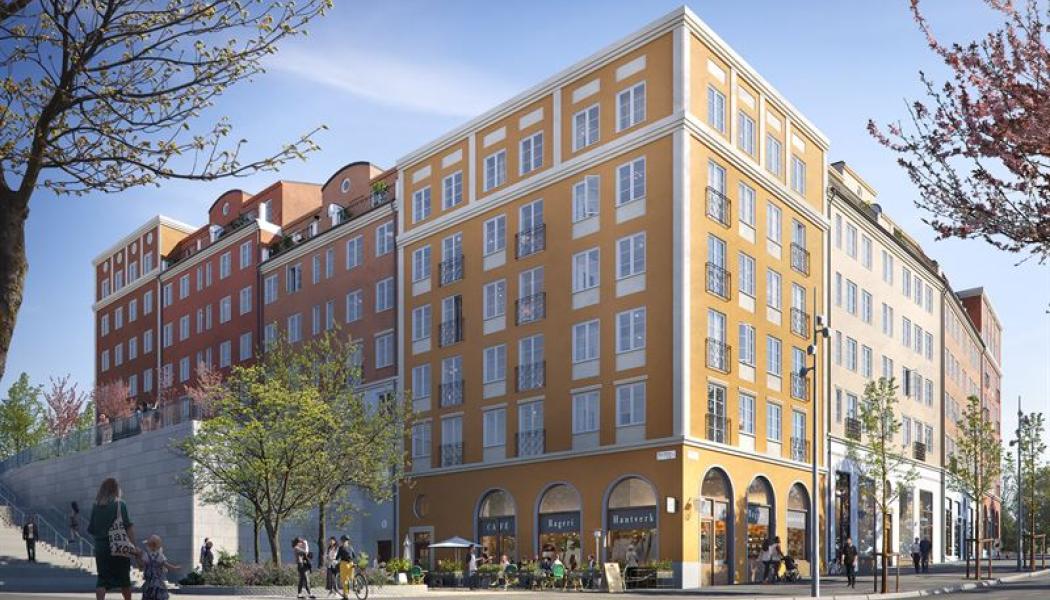 Idag startar Wallenstam nybyggnationen av det 20-tals klassicistiska kvarteret Nacka Grace mitt i hjärtat av Centrala Nacka. Foto: Wallenstam