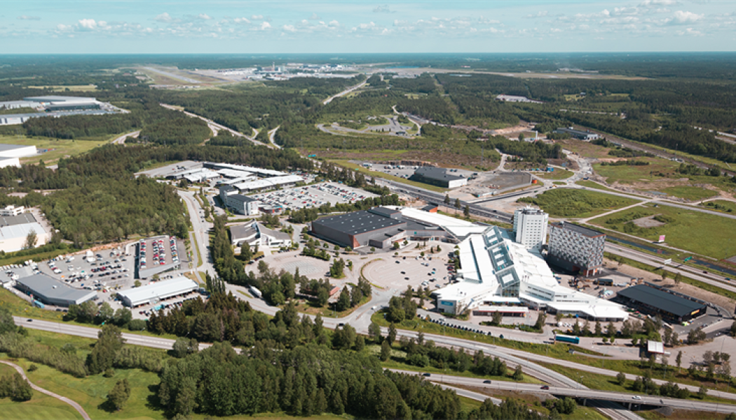 Flygbild över Arlandastad. Pressbild: Arlandastad Group