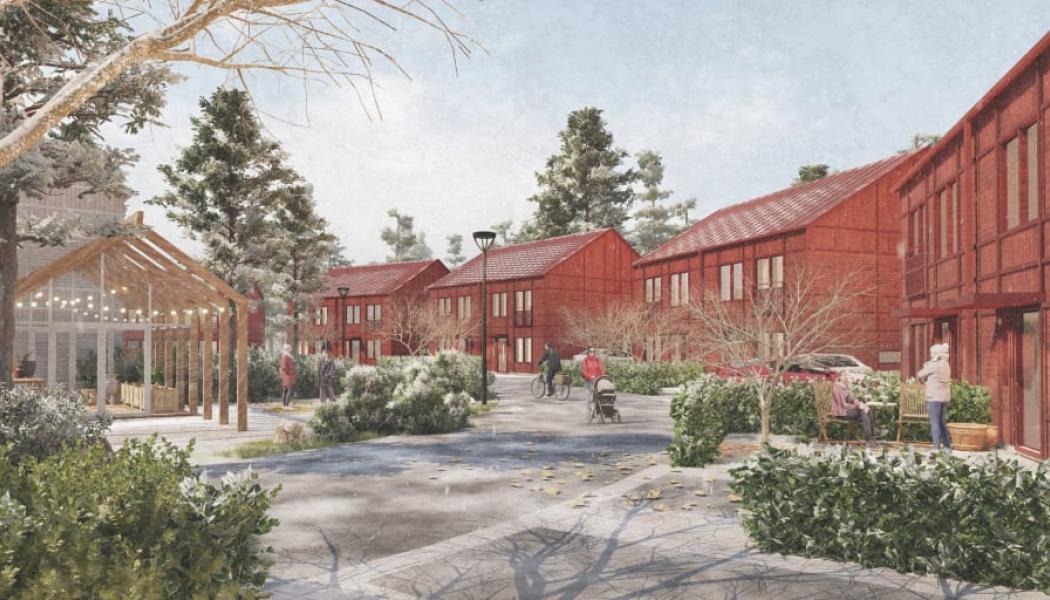 Ekeblad Bostad vill skapa ett levande bostadsområde med en stark gemenskap och möjlighet till odling och resursdelning. Foto: Ekeblad Bostad