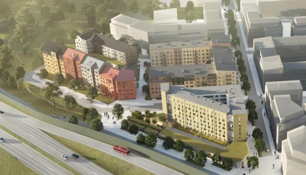 Våren 2022 beräknas den första etappen i det nya kvarteret stå inflyttningsklart. Bild: Sweco