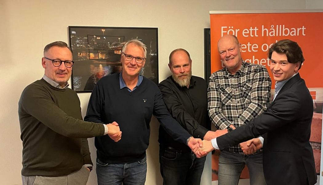 Peter Polland, Mikael Allinger, Andreas Illerfelt, Håkan Sundin och Martin Jacobsson. Foto: Fasadgruppen