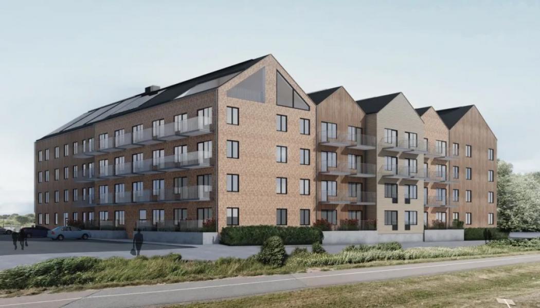 Projektet Linjalen i Nyköping som kommer att omfatta omkring 100 hyresrätter utvecklade av I am Home.