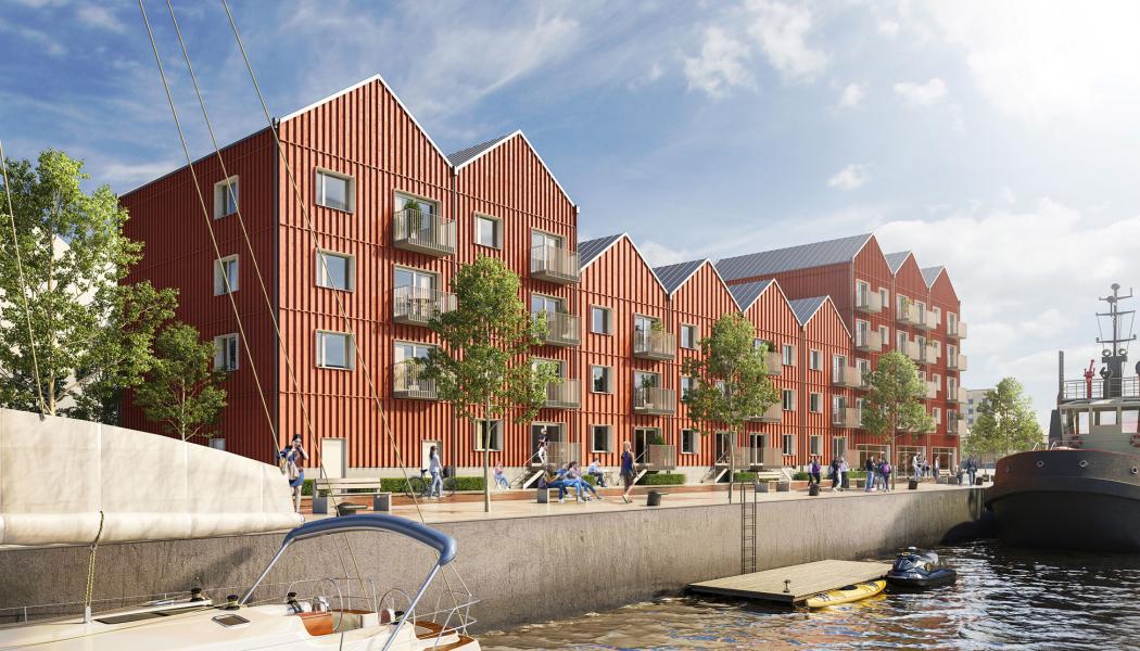 Illustration: Metod Arkitekter - Vy från öster