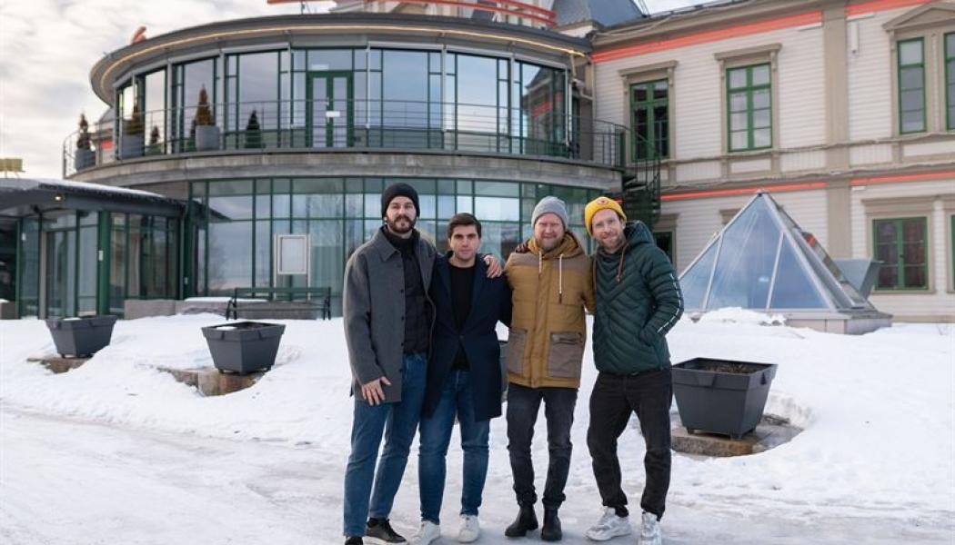 Från vänster: Dennis Marzouki, Dino Vulic, Jonas Hamlund och Tord Budenberg. Foto: Diös