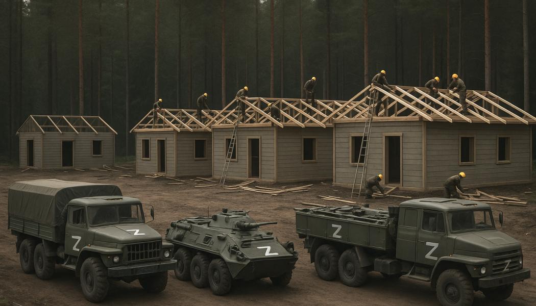 Så kan det se ut i skogen öster om den finska gränsen. Illustration: AI-genererad bild. Ej ett fotografi. Upphovsrätt © Conventus– 