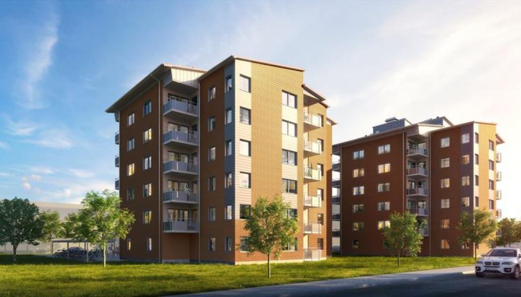 Exempel på NCC:s bostadskoncept Folkboende. Illustration: NCC