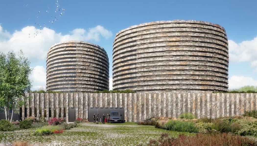 Visionsbild över nya datacentret Evroc i Arlandastad. Pressbild: Arlandastad Group