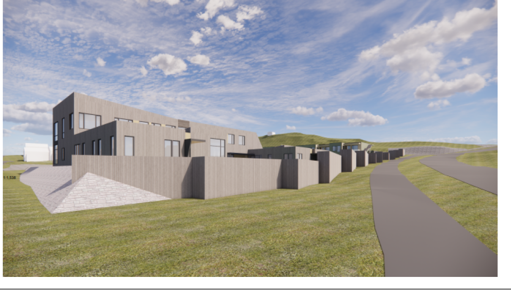 Peab har tilldelats uppdraget att bygga anpassade bostäder och dagcenter i vackra Harstad, Norge. Illustration: Peab