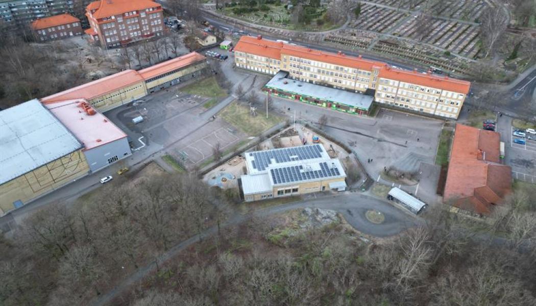 Nya och Gamla Lundenskolan Göteborg. Pressbild: Peab