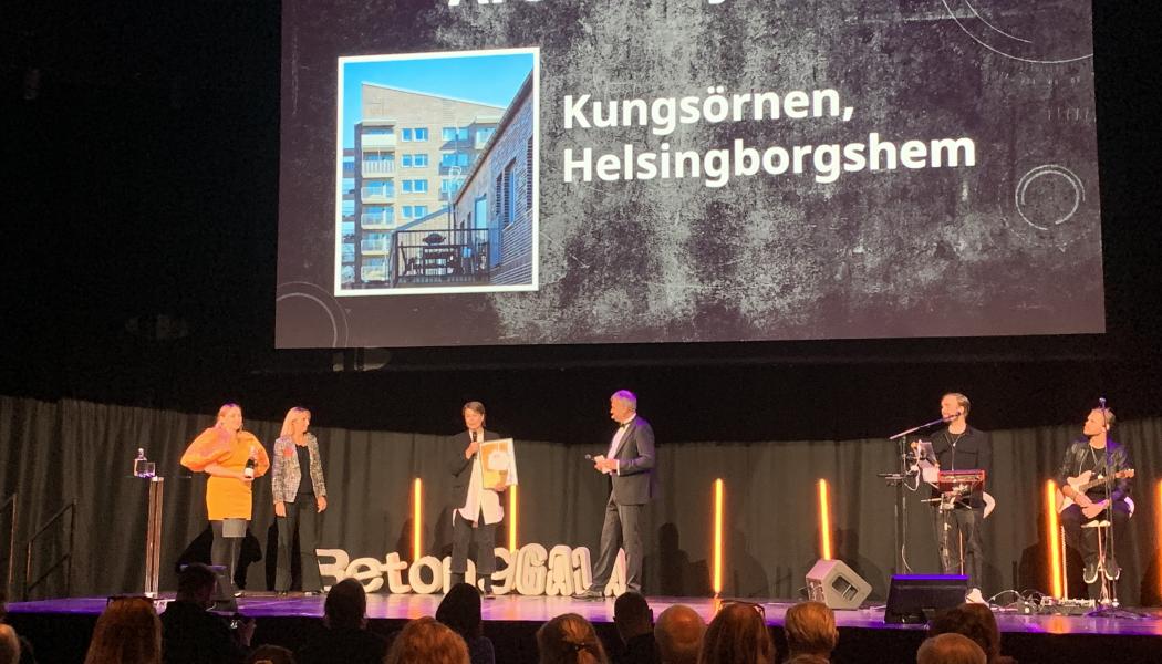 Prisutdelning på betonggalan 2023. Foto: NCC