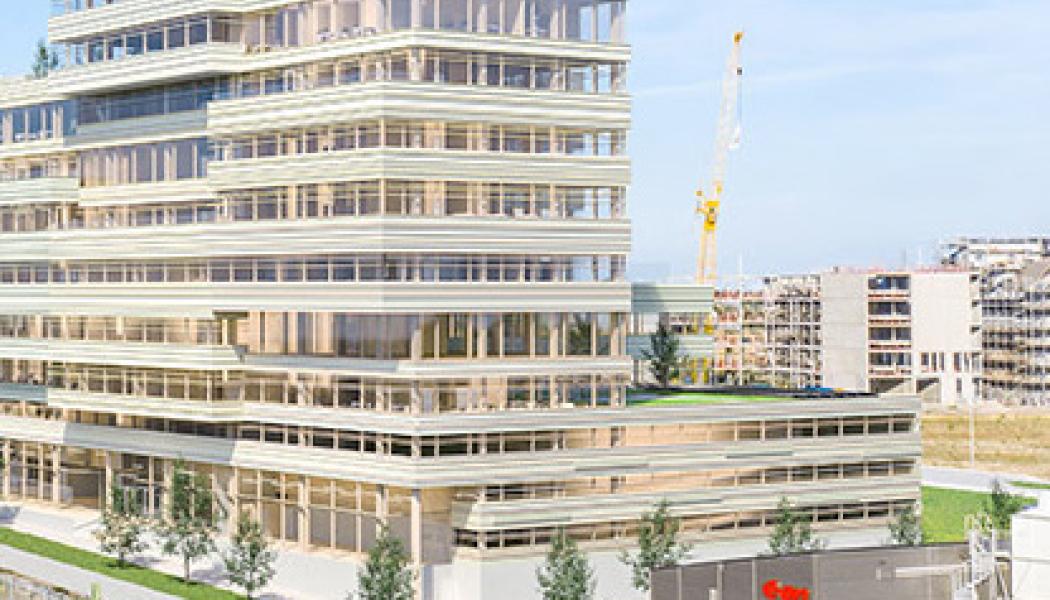 Kontorshuset Vista byggs 250 meter från Hyllie tågstation och blir den första fastigheten tågresenärer från kontinenten ser när de anländer till Hyllie.