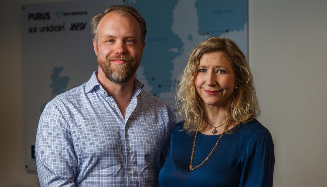 Markus Spånberg, Vice VD och Rebecka Spånberg, koncernchef och VD. Foto: Vitas Group