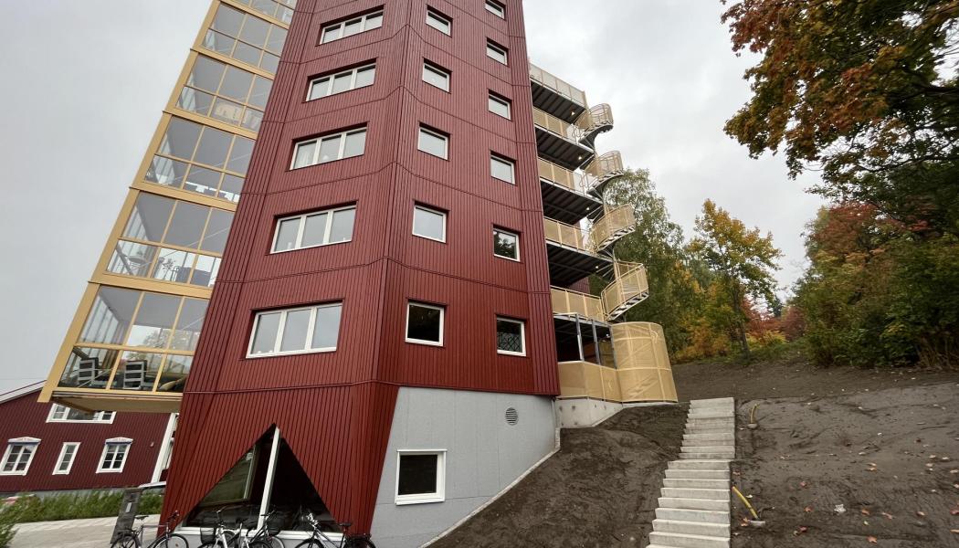 Bonn-Olles torn i Örnsköldsvik har Byggsigurd både som beställare och entreprenör. Nu nomineras projektet till Årets Bygge 2023 i kategorin Bostäder.
Foto: Linda Näslund