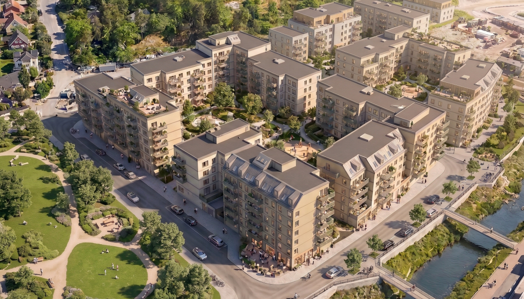 Bromsten kvarter. Pressbild: Hanssons Hus (H2)