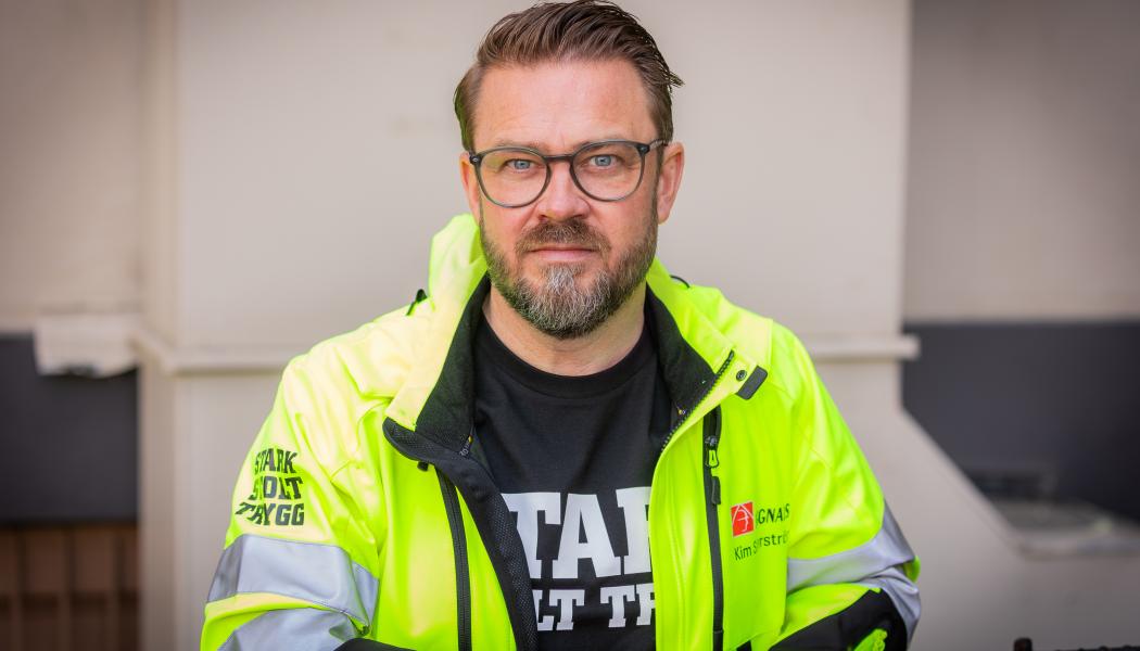 Kim Söderström, Byggnads förbundsordförande.
Foto: Terese Perman