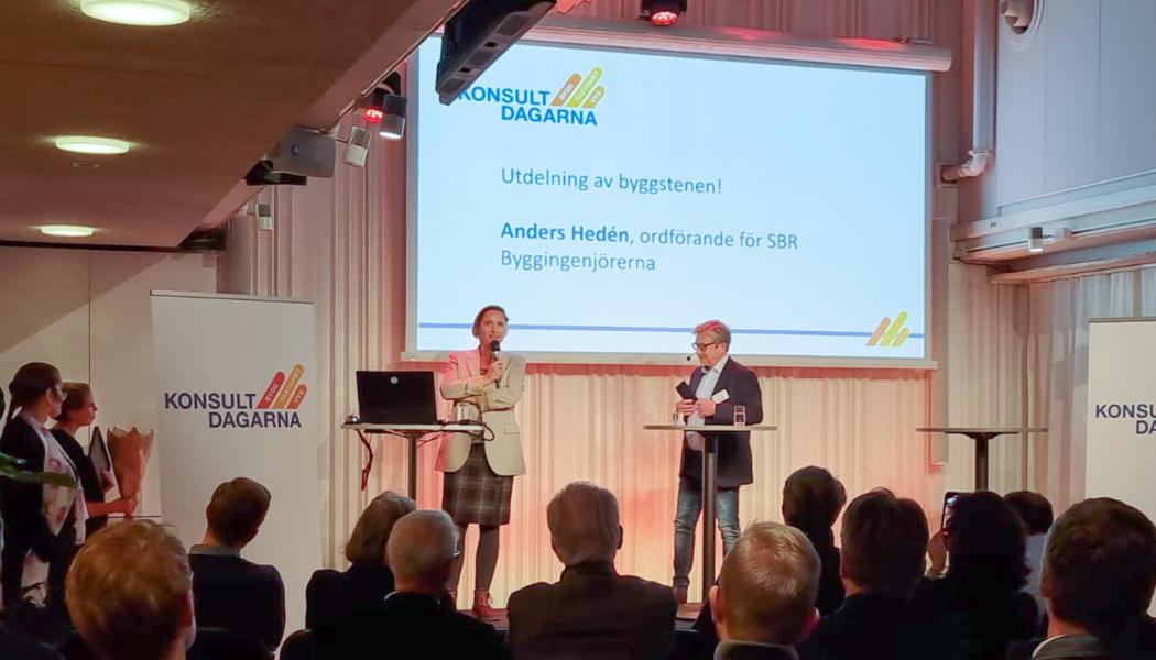 Simone Kreuzer Wesslunds tacktal på Konsultdagarna 2022. Foto: SBR Byggingenjörerna