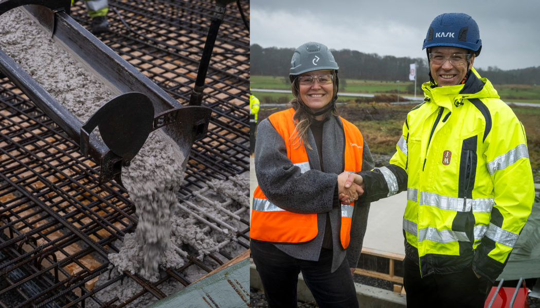 Hanna Renlund Westerberg, Chief Commercial Officer at Cemvision and Johan Wiksell, Head of JM's venture operations. Pressbild: Cemvision