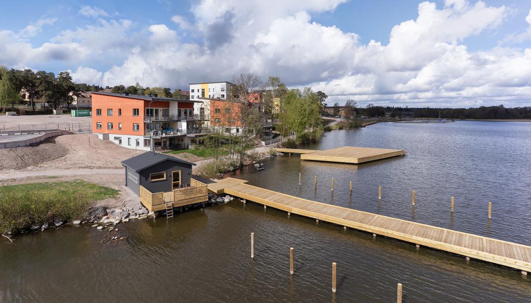 Tidigare färdigställd bebyggelse i området Eldsund. Foto: HSB