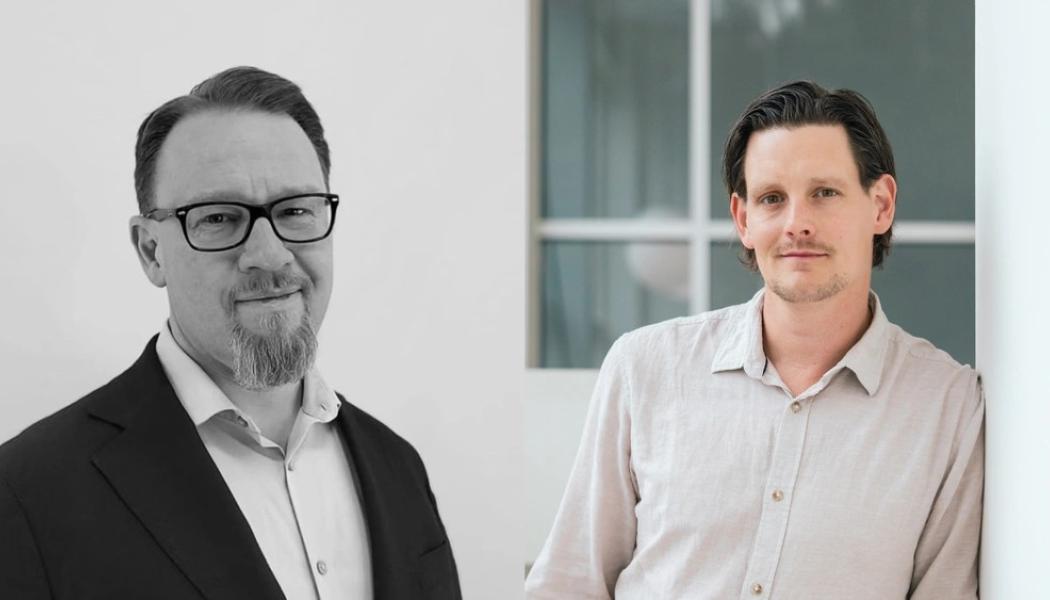 Carl Bohman, vd på Viktor Hanson, och Otto Martler, vd Derome BoPartner, ser fram emot samarbetet. Pressbild: Derome