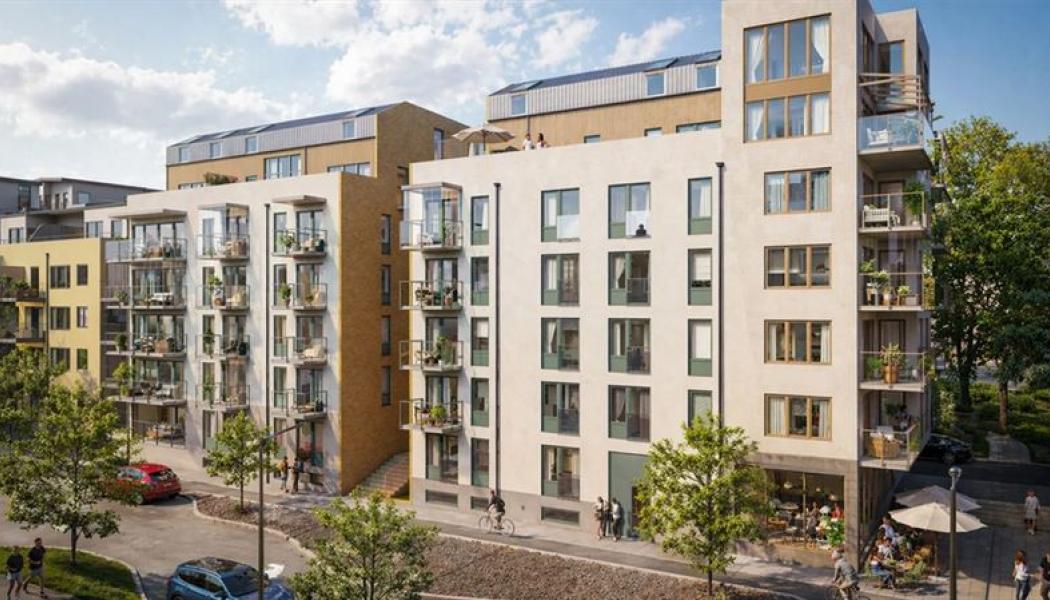 Bonava startar produktionen av bostadsprojektet Ekporten i stadsdelen Södra Ekkällan i Linköping.  Fotograf: Bonava Visualisering