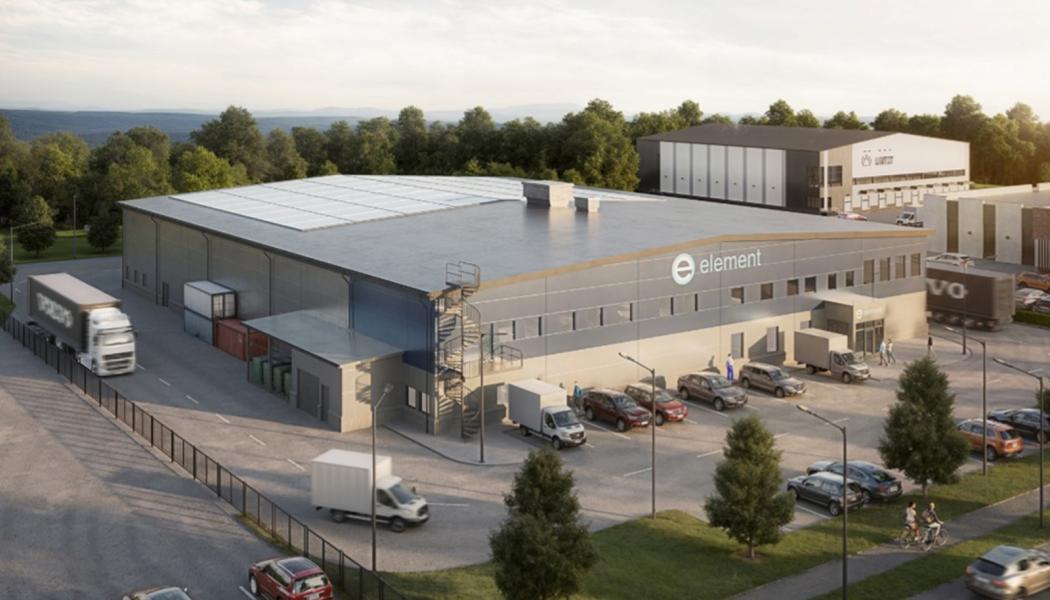 Den nya anläggningen i Nyköping blir 3 000 kvadratmeter stor. Foto: Element Materials Technology