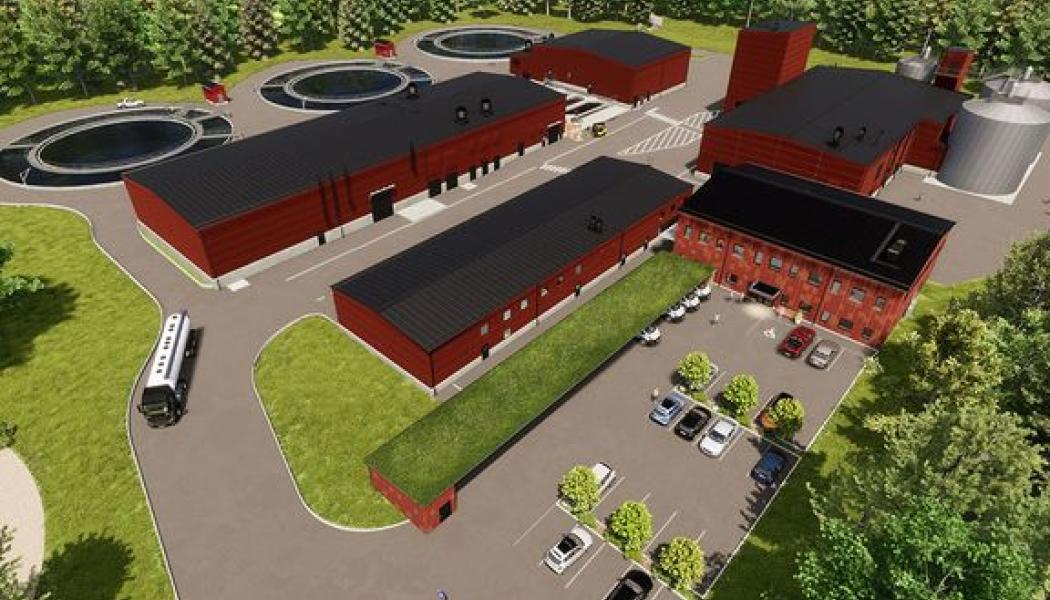 Reningsverket är är kommunens största investering hittills och planeras stå klart för att tas i drift 2027. Bild: Enköpings kommun