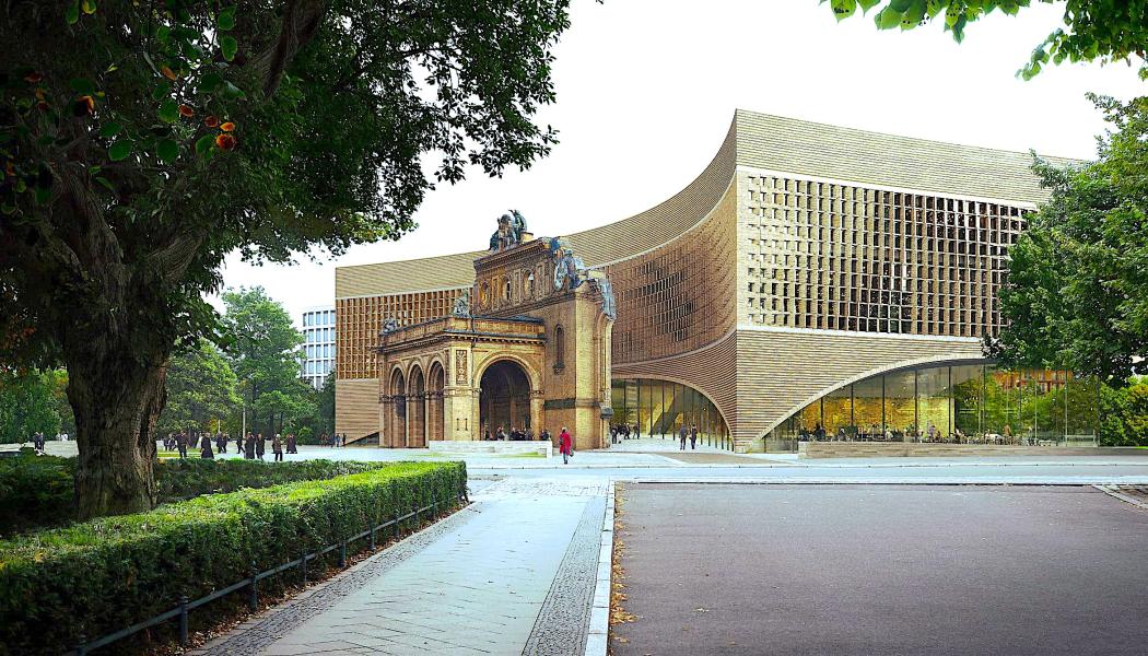Arkitekternas illustration av det framtida Exilmuseét i Berlin, Tyskland. Bild: Büro Happold