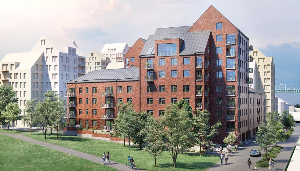 HSB brf Sannaparken är ett av fyra kvarter i projektet Fixfabriken nära Göta älv och Älvsborgsbron. 