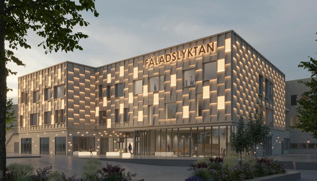 Fäladslyktan på Norra Fäladen. Illustration: PE Teknik och Arkitektur